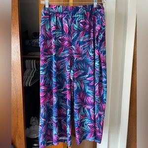 Quacker Factory Printed Cropped Wide Leg Pants